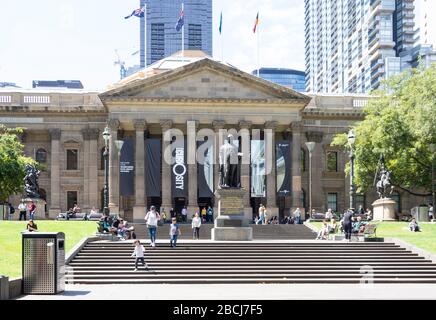 State Library Victoria, Swanston Street, City Central, Melbourne, Victoria, Australien Stockfoto