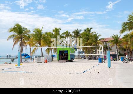 Higgs Beach, einer der wenigen Sandstrände auf Key West, Florida, USA. Stockfoto