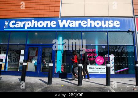 London, Großbritannien. März 2020. Carphone Wearhouse Logo an einem ihrer Niederlassungen zu sehen. Kredit: Dinendra Haria/SOPA images/ZUMA Wire/Alamy Live News Stockfoto