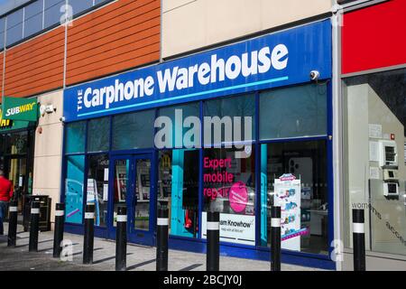 London, Großbritannien. März 2020. Carphone Wearhouse Logo an einem ihrer Niederlassungen zu sehen. Kredit: Dinendra Haria/SOPA images/ZUMA Wire/Alamy Live News Stockfoto