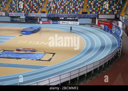 ISTANBUL, TÜRKEI - OKTOBER 15: Asli Cakir Alptekin Sports Track am 15. Oktober 2019 in Istanbul, Türkei. Stockfoto