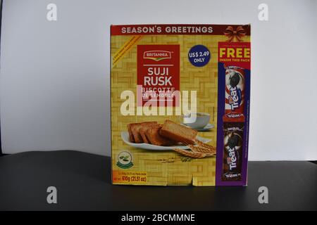 Britania suji rusk biscotte de semoule weizen big Pack Stockfoto