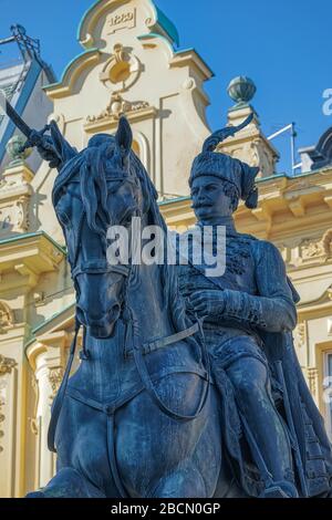 Ban Jelacic Skulpturen an einem sonnigen Frühlingstag Stockfoto