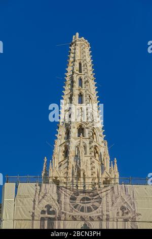 Die Nachwirkungen des Erdbebens, das Zagreb heimgesucht hat Stockfoto