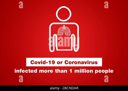 Infografik mit den echten Nachrichten über die Millionen, die weltweit mit Kovid-19 oder Coronavirus infiziert sind Stockfoto