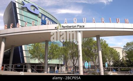 USA Aquarium Atlanta am Pemberton Place - ATLANTA, USA - 21. APRIL 2016 - Reisefotografie Stockfoto