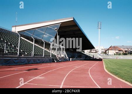 Allgemeiner Blick auf das Stade Josy Barthel Fußball-/Leichtathletikstadion Stockfoto