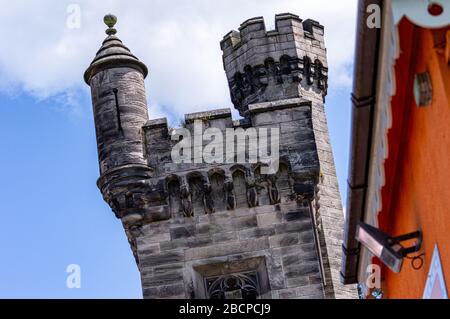 Die Türme im Alton Towers Resort, Großbritannien Stockfoto