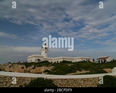 Cape Cavalleria Lighthouse, Menorca, Balearen, Spanien, Europa Stockfoto