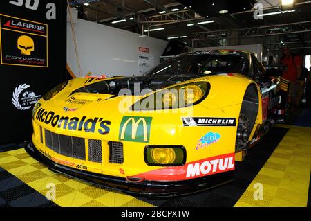 Imola, Italien 3. Juli 2011: Chevrolet Corvette C6R ZR1 GTE am von Team Larbre Wettbewerb gefahren von Gabriele Gardel, Patrick Bornhauser und Julien Canal Stockfoto