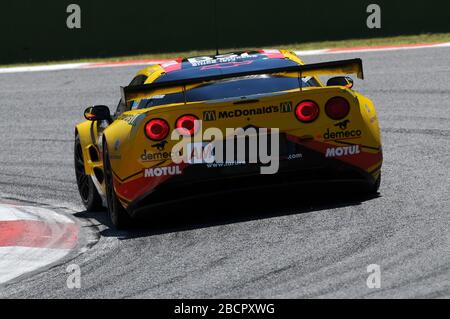 Imola, Italien 3. Juli 2011: Chevrolet Corvette C6R ZR1 GTE am von Team Larbre Wettbewerb gefahren von Gabriele Gardel, Patrick Bornhauser und Julien Canal Stockfoto