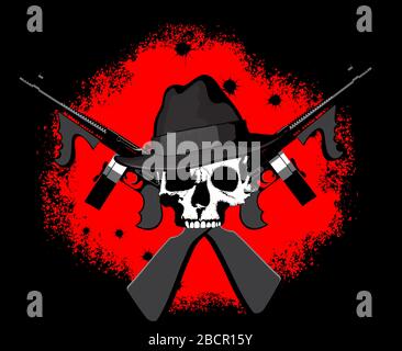 Blutiges Mafia-Logo Stock Vektor