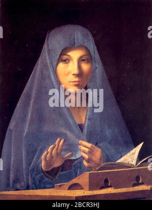 Italien Sizilien - Palermo - Galleria Nazionale della Sicilia - Antonello da Messina - Vergine Annunziata - 1475 Stockfoto