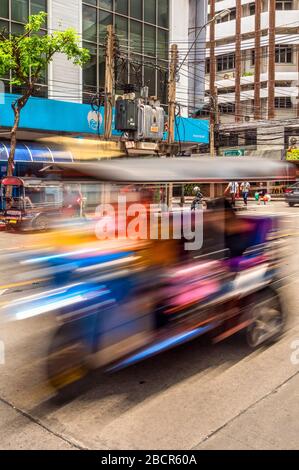 Tuk Tuk Dreirad Taxi, Chinatown, Bangkok, Thailand Stockfoto