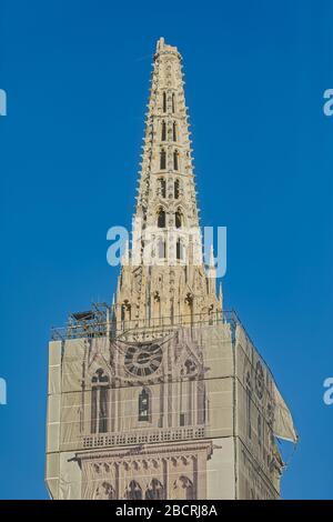 Die Nachwirkungen des Erdbebens, das Zagreb heimgesucht hat Stockfoto