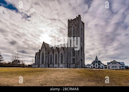 Kathedrale des Christkönigs in Reykjavik, Island Stockfoto