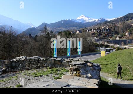 La Maison Forte du Chatelet. Saint-Gervais-les-Bains. Haute-Savoie. Frankreich. Stockfoto