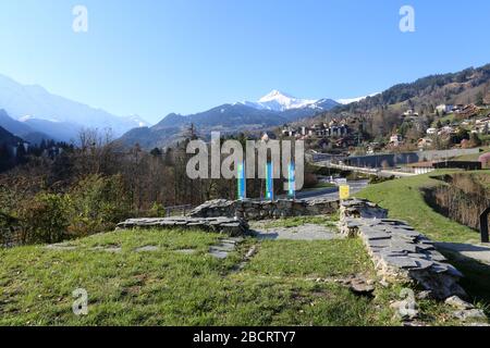 La Maison Forte du Chatelet. Saint-Gervais-les-Bains. Haute-Savoie. Frankreich. Stockfoto