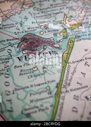 Venedig, Venetien, Karte, Italien, Europa Stockfoto