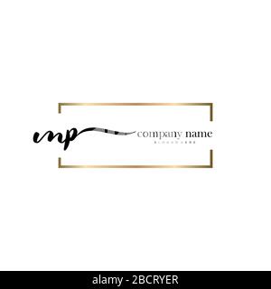 MP Initial Letter Handschreiben Logo handgezeichneter Vorlagenvektor, Logo für Schönheit, Kosmetik, Hochzeit, Mode und Business Stock Vektor