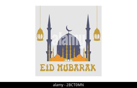 Eid ul azha eid ul fitar Grußkarte Poster Muslime Ereignis Stock Vektor