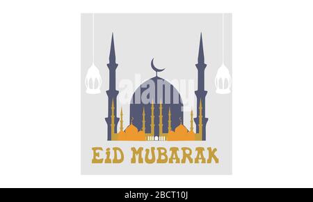 Eid ul azha eid ul fitar Grußkarte Poster Muslime Ereignis Stock Vektor