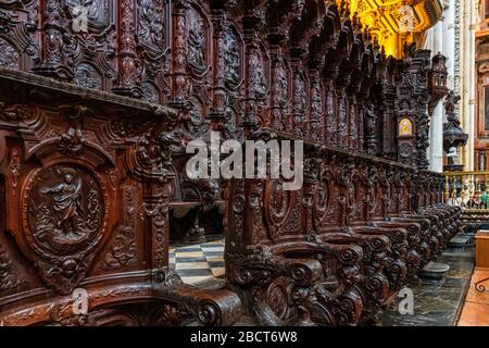 Erstaunlich Chor von Pedro Duque Cornejo in der Mezquita von Cordoba. Andalusien, Spanien Stockfoto