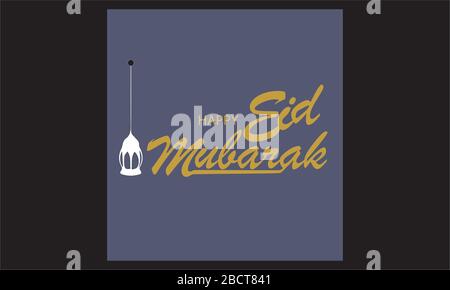 EID Grußkarte Banner mit Farbe und Design Stock Vektor