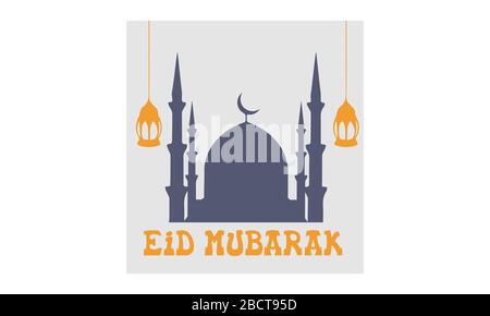 Eid ul azha eid ul fitar Grußkarte Poster Muslime Ereignis Stock Vektor