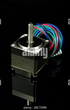 Schrittmotor oder Schrittmotor für präzise Bewegung in cnc verwendet Stockfoto