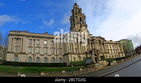 Stockport Town Hall, entworfen von Sir Alfred Brumwell Thomas, The Wedding Cake, Edward St, Stockport, Greater Manchester, Cheshire, England, UK, SK1 3XE Stockfoto