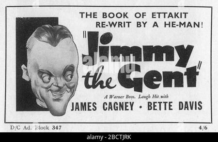 JAMES CAGNEY in JIMMY THE GENT 1934 Regisseur MICHAEL CURTIZ Warner Bros Stockfoto