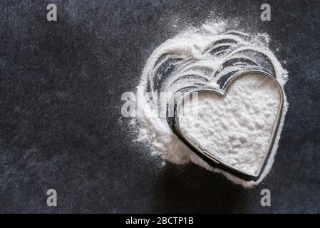 Soda herzförmig backen Stockfoto