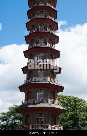 Great Pagode Royal Botanic Gardens Kew Gardens, Richmond, London, TW9 von Sir William Chambers Stockfoto