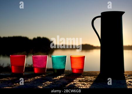 Zeit, einen Kaffee zu trinken Stockfoto