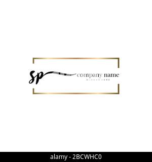 SP Initial Letter Handschreiben Logo handgezeichneter Vorlagenvektor, Logo für Schönheit, Kosmetik, Hochzeit, Mode und Business Stock Vektor