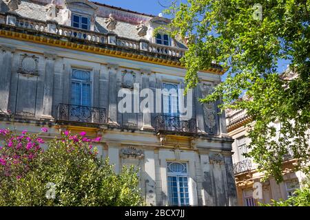 Central Avenue Paseo de Montejo in Merida mit lokalen Museen, Restaurants, Denkmälern und Touristenattraktionen Stockfoto