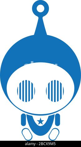 Vektorvorlage für das Roboter-Logo Stock Vektor