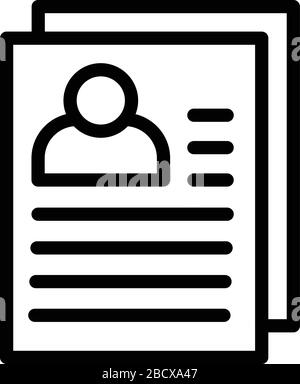 Statistic cv-Papiersymbol, Gliederungsformat Stock Vektor