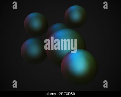 Abstrakter futuristischer Hintergrund mit 3D-Kugeln. Stock Vektor