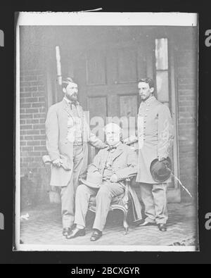 Robert E Lee und Mitarbeiter GWC Lee und Walter H Taylor. NPG.81.M3892 Stockfoto