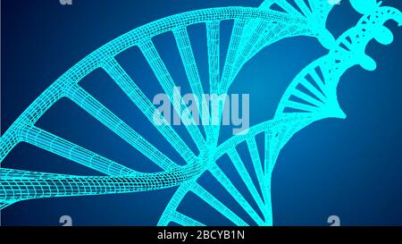 Genom-dna Vector Illustration. DNA-Struktur EPS 10. Genomsequenzierung Konzept der Gvo und Genom bearbeiten. Pharmazeutische Chemie und DNA-Forschung Stock Vektor