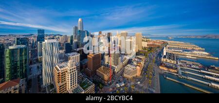 Luftaufnahme von San Francisco Skyline, Kalifornien, USA Stockfoto