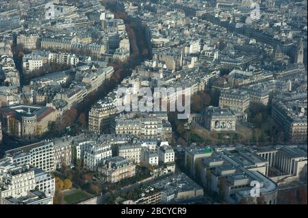 Blick vom Eiffelturm der Stadt, Paris, Frankreich Stockfoto