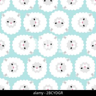 Llama-Muster nahtlos. Lama alpaca Hintergrund. Cartoon Vector ornament. Struktur des Baby-Stoffes Stock Vektor