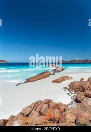 Lucky Bay Beach an einem Sommertag im Cape Le Grand National Park, Esperance Stockfoto