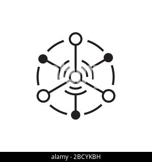 IoT-Symbol (Internet der Dinge) Stock Vektor