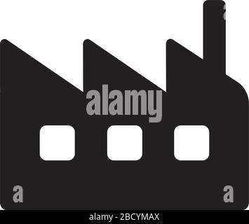 Symbol für Fabrik, Werk, Industrie Stock Vektor