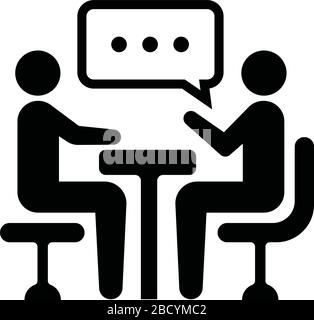Symbol für Besprechung, Diskussion, Konversation Stock Vektor