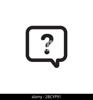 Fragezeichensymbol (Sprechblase) Stock Vektor